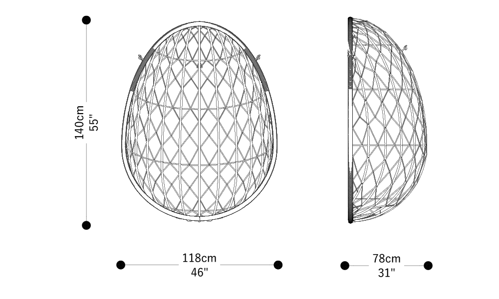 Image of the main dimensions of the product